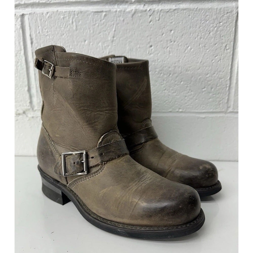 Frye 77400 Moto Engineer Harness Riding Leather Boots Made In USA Women’s Size 8